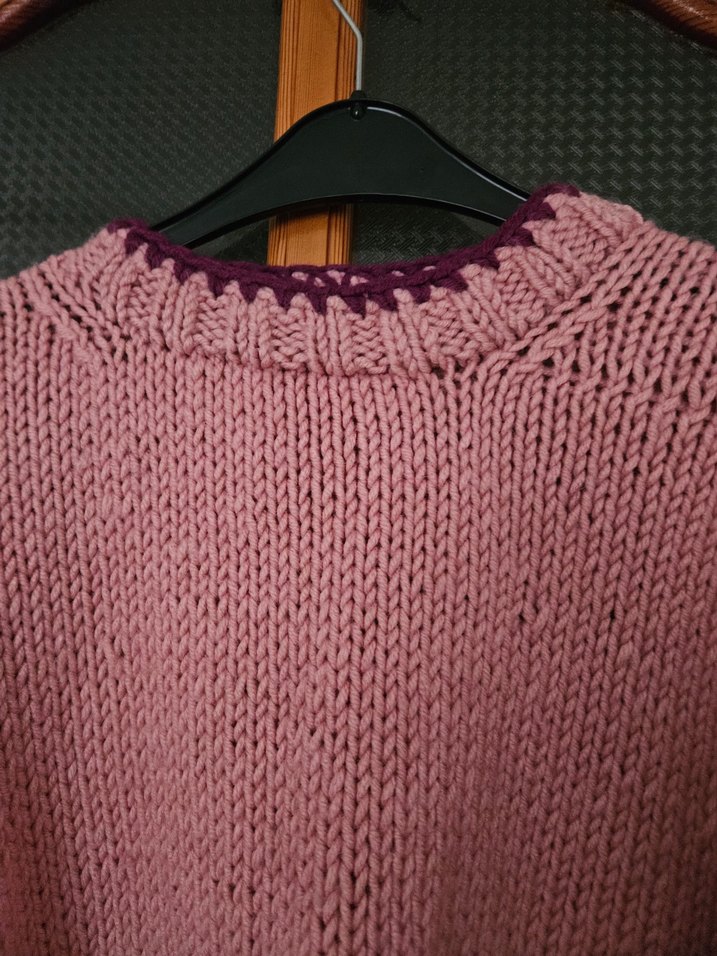 Pembe Kadın Örgü Kazak - Görsel 4
