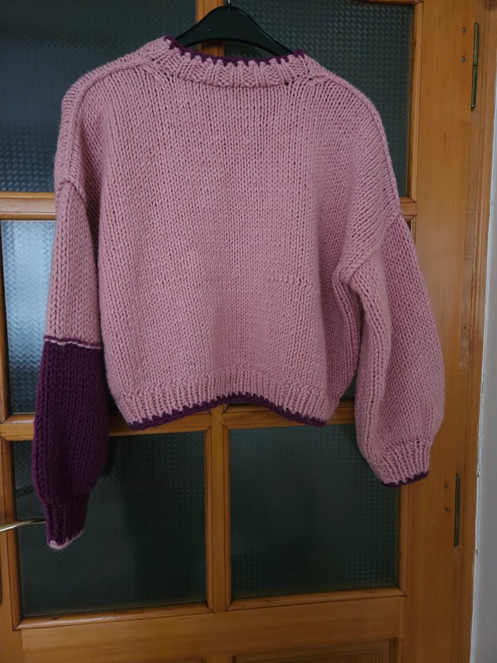 Pembe Kadın Örgü Kazak - Görsel 5