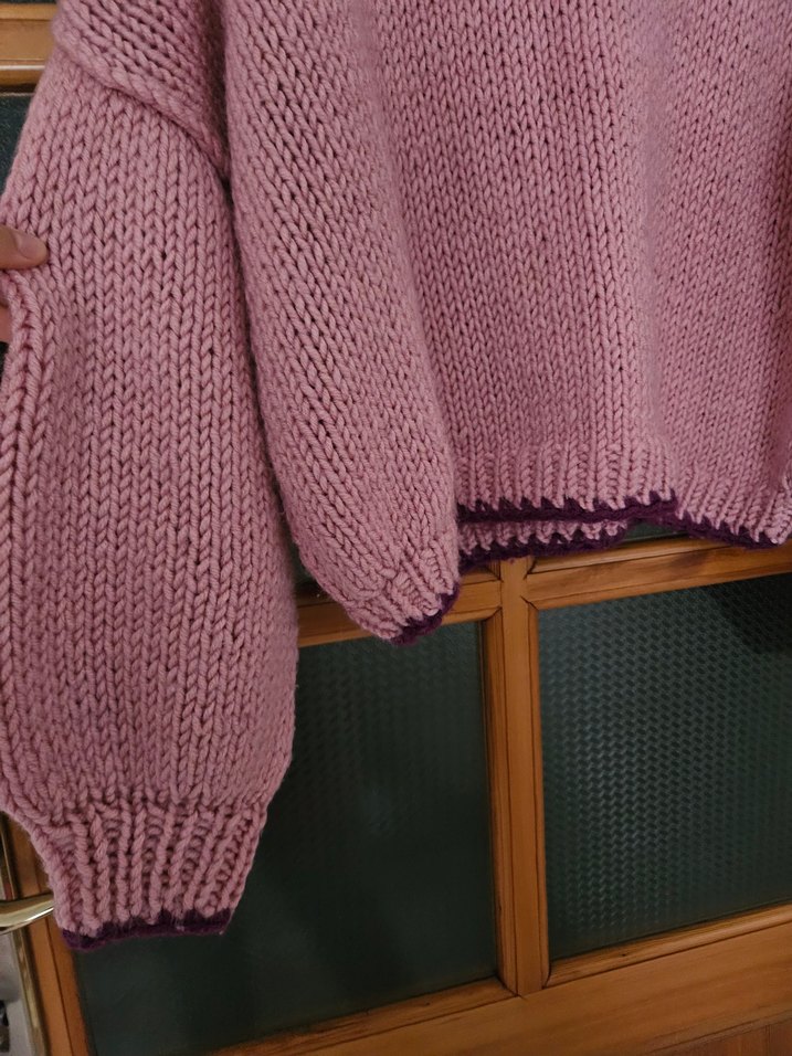 Pembe Kadın Örgü Kazak - Görsel 3