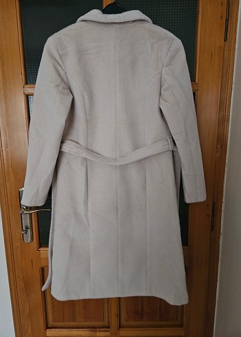 Kadın krem kaban - Görsel 4