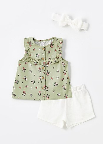LCW Yeşil Kız Bebek 3lü Takım