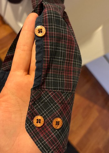 Bordo Düğmeli Uzun Kollu Erkek Gömlek - Görsel 5