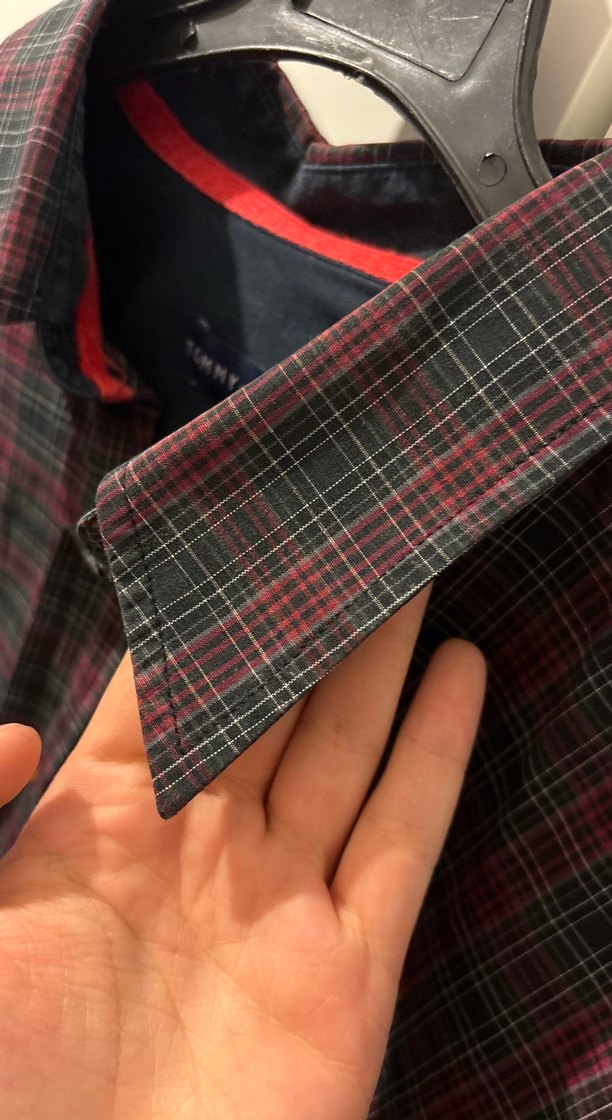 Bordo Düğmeli Uzun Kollu Erkek Gömlek - Görsel 4