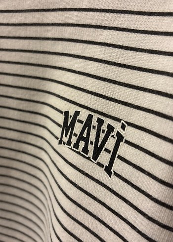 Mavi Çizgili Kadın Uzun Kollu Sweatshirt - Görsel 3