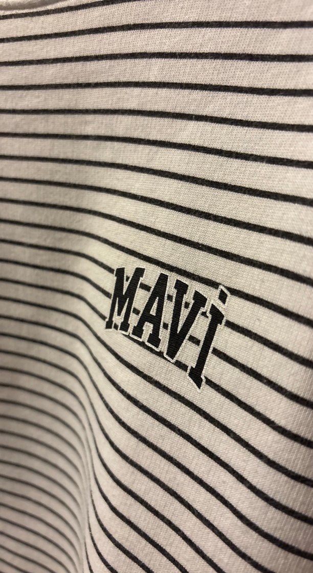 Mavi Çizgili Kadın Uzun Kollu Sweatshirt - Görsel 3