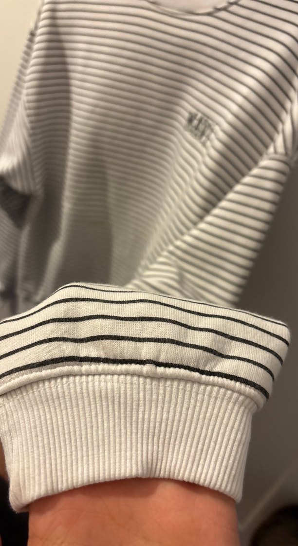 Mavi Çizgili Kadın Uzun Kollu Sweatshirt - Görsel 4