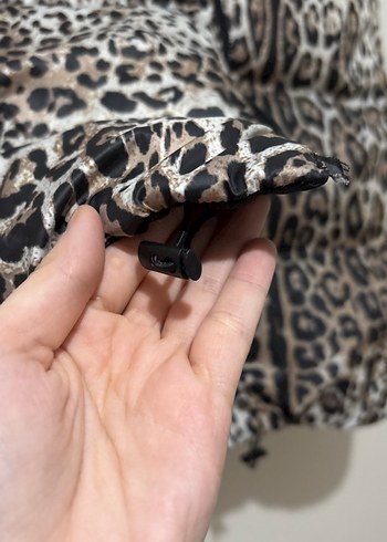 Leopar Desenli çift taraflı kullanılabilen kadın yelek - Görsel 2