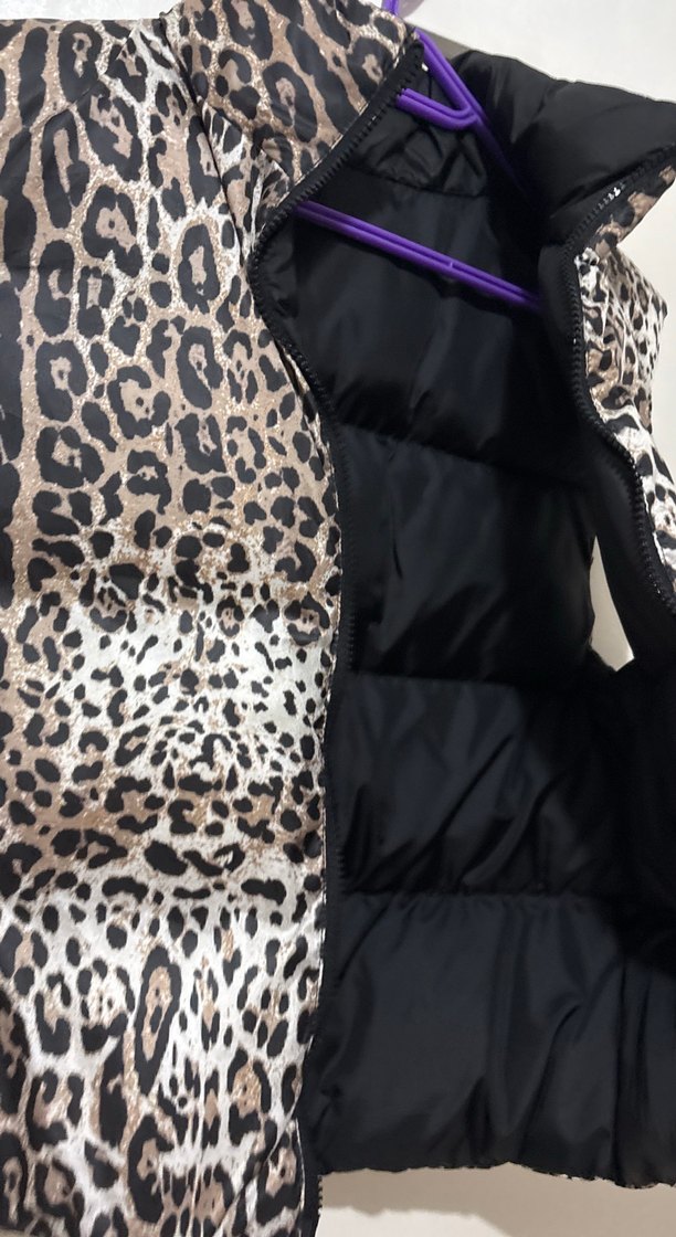 Leopar Desenli çift taraflı kullanılabilen kadın yelek - Görsel 4