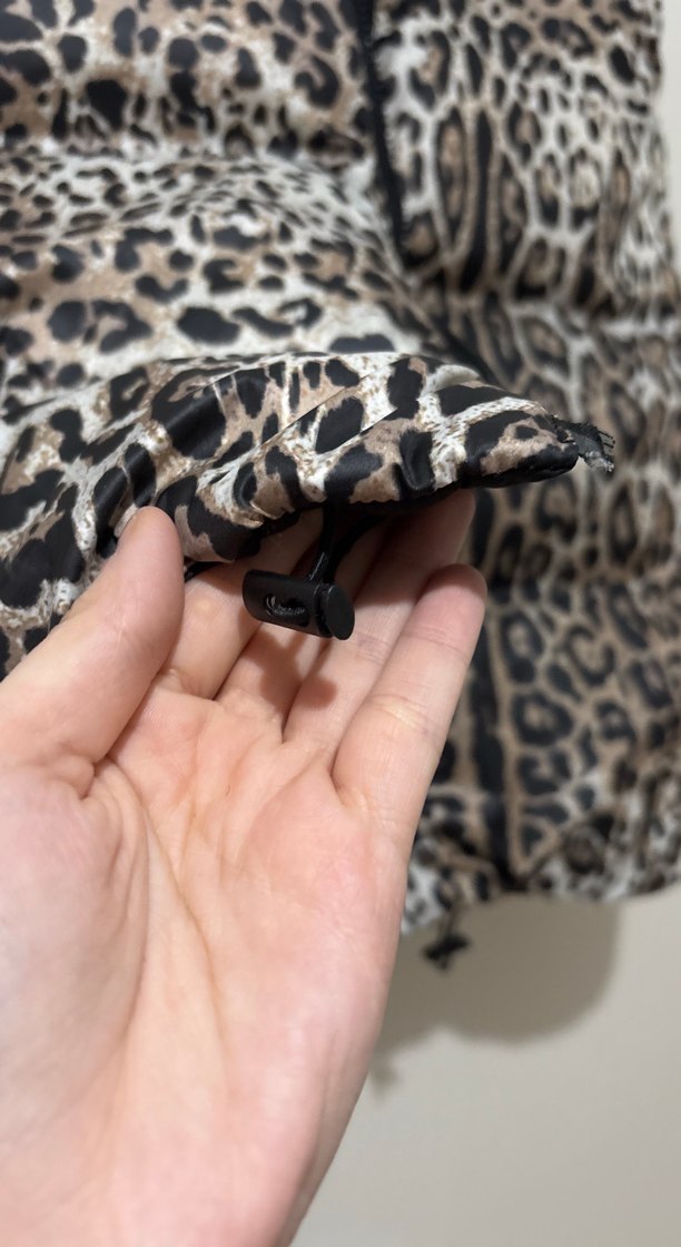 Leopar Desenli çift taraflı kullanılabilen kadın yelek - Görsel 2