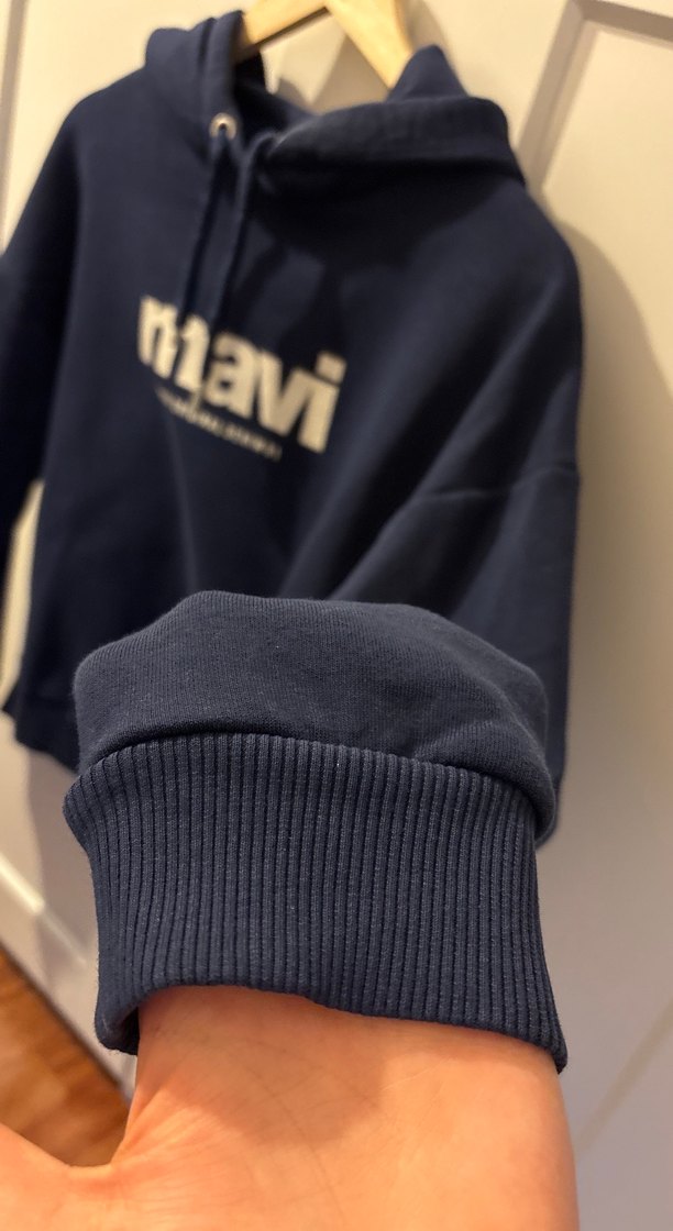 Mavi Kadın Kapüşonlu Sweatshirt - Görsel 3