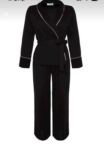 Siyah Hamile ve Emzirme Pijama Takımı - Görsel 3