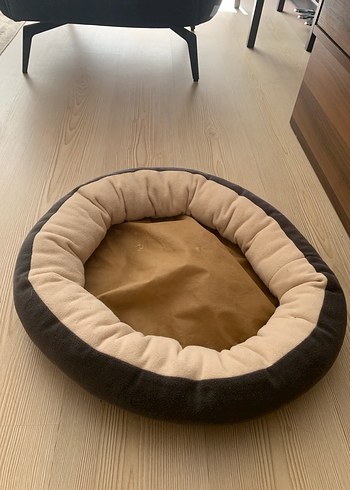 Kahverengi Yuvarlak Kedi Yatağı - Görsel 3