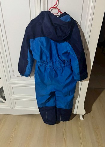 Fermuarlı Lacivert Mavi Bebek Kayak Tulumu - Görsel 8