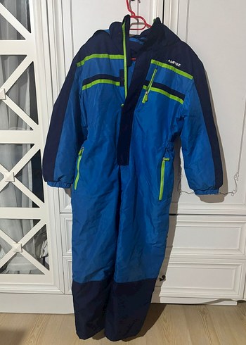 Fermuarlı Lacivert Mavi Bebek Kayak Tulumu - Görsel 6