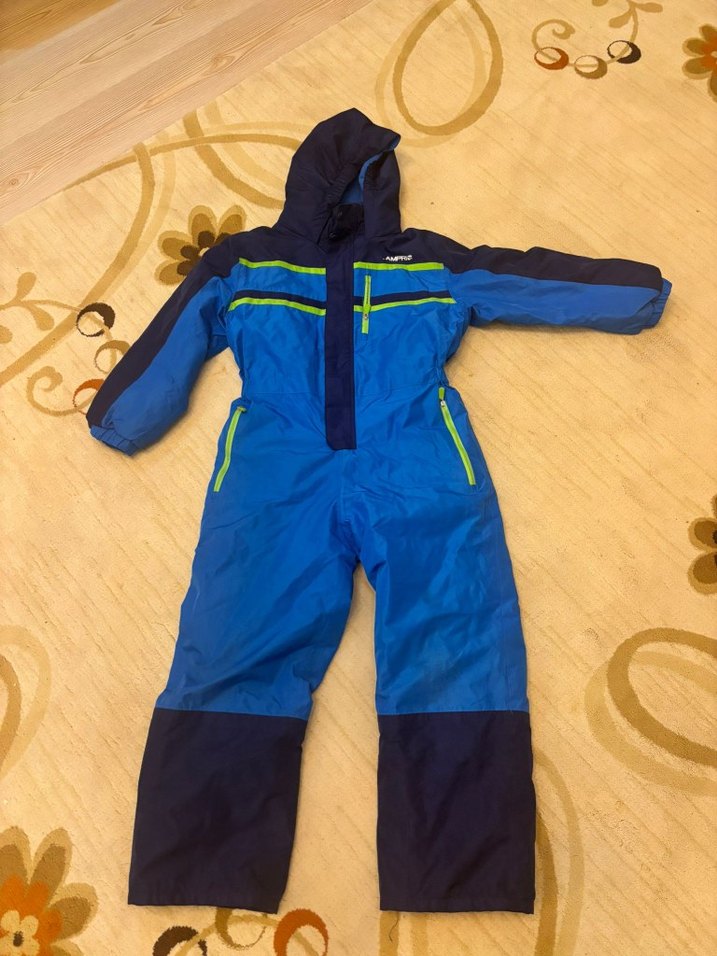 Fermuarlı Lacivert Mavi Bebek Kayak Tulumu - Görsel 2