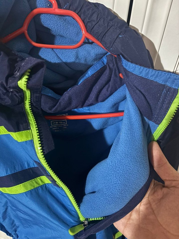 Fermuarlı Lacivert Mavi Bebek Kayak Tulumu - Görsel 5