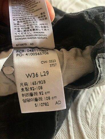 36 Beden siyah Renk Kot pantolon