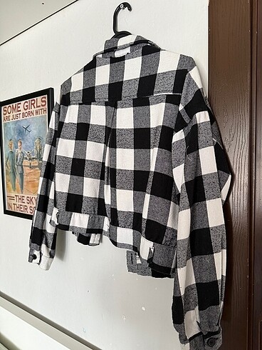 Diğer Oversize kareli gömlek