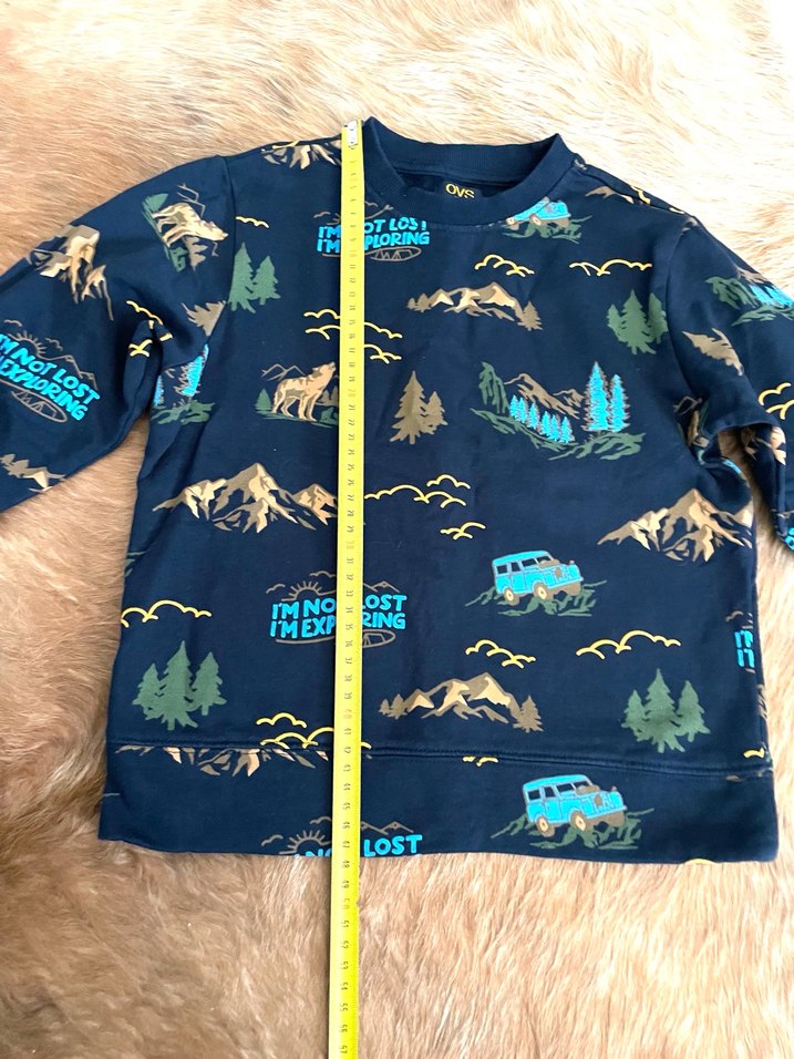 Erkek Çocuk Lacivert Baskılı Sweatshirt - Görsel 2