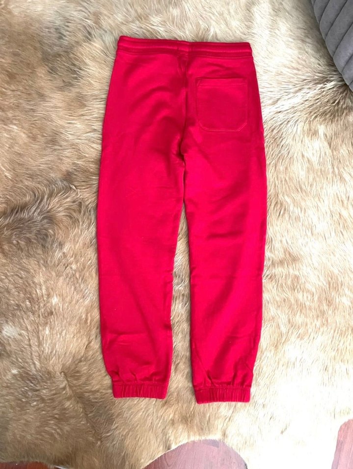 Kırmızı Rahat Kesim Eşofman Altı - Görsel 2