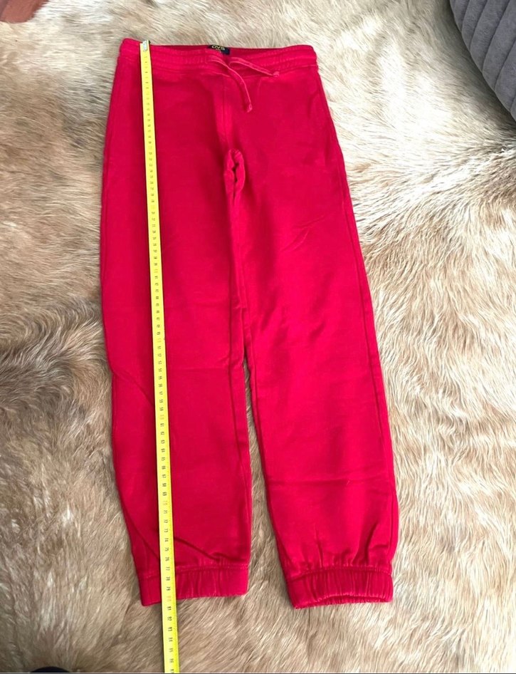 Kırmızı Rahat Kesim Eşofman Altı - Görsel 4