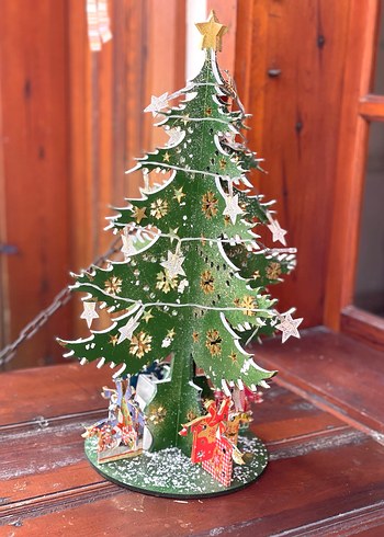 Renkli Ahşap Yılbaşı Ağacı Dekoru - Görsel 2