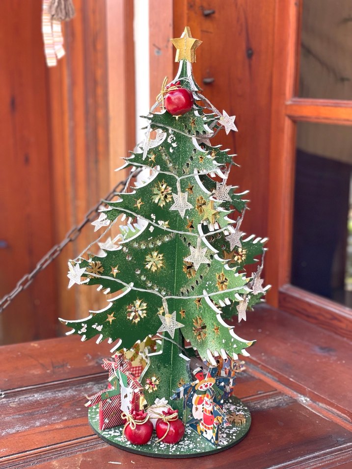 Renkli Ahşap Yılbaşı Ağacı Dekoru - Görsel 4