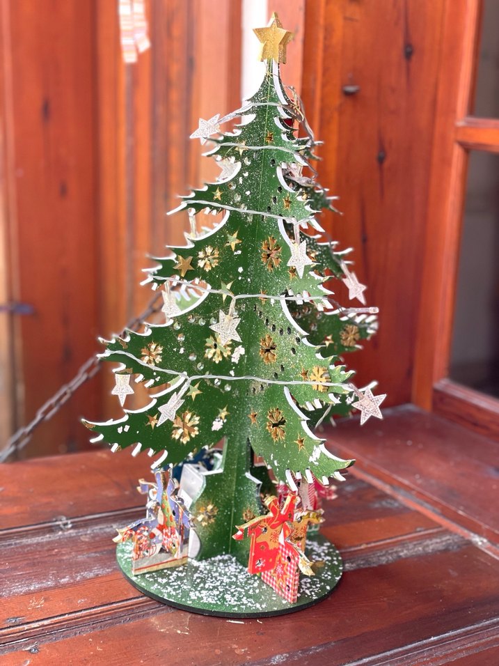 Renkli Ahşap Yılbaşı Ağacı Dekoru - Görsel 2