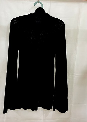 Siyah Uzun Kollu Boğazlı Triko Kazak - Görsel 2