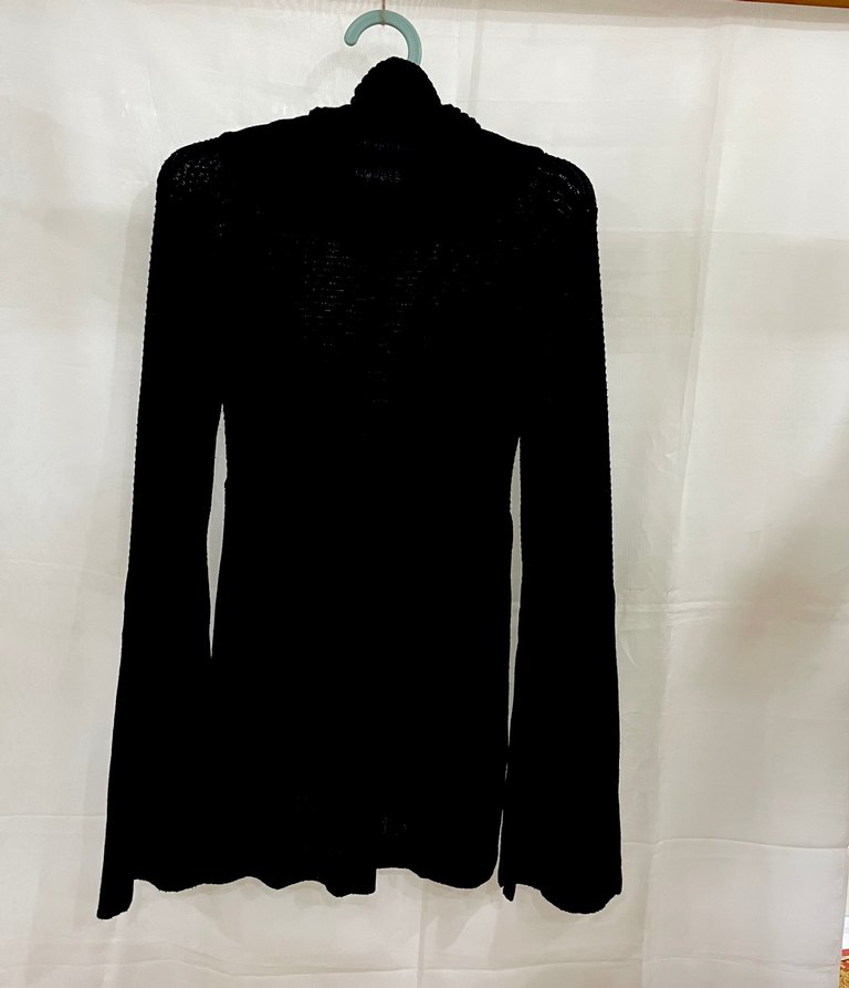 Siyah Uzun Kollu Boğazlı Triko Kazak - Görsel 2