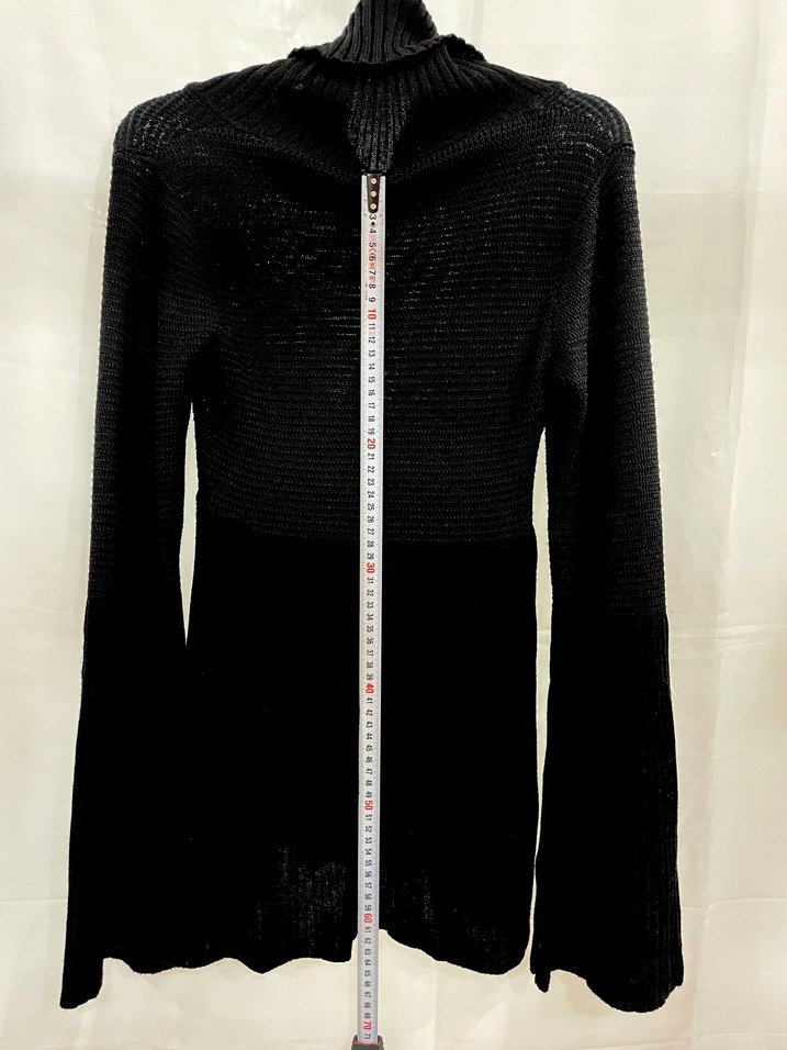 Siyah Uzun Kollu Boğazlı Triko Kazak - Görsel 4