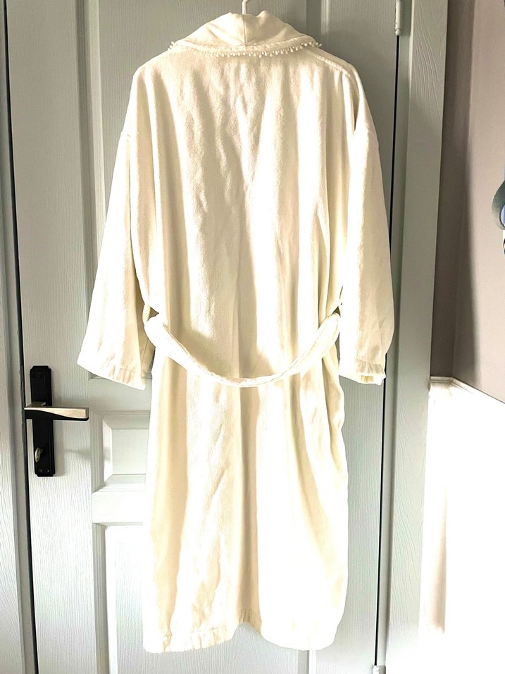 Özdilek İşlemeli Beyaz Bohem Bornoz - Görsel 2