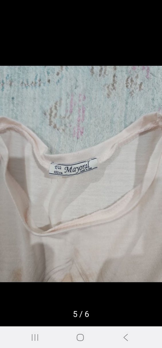 Kızlar için uzun kollu dantel detaylı tişört - Görsel 5