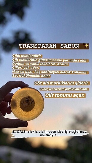 Şeffaf sabunla makyajsız bir cilt ????