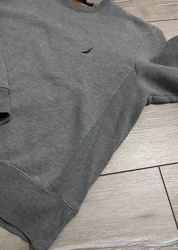 xs Beden Nautica Gri Bisiklet Yaka Sweatshirt
