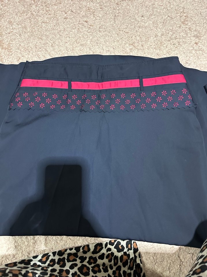 Lacivert Uzun Kadın Etek, Kemer Detaylı - Görsel 2