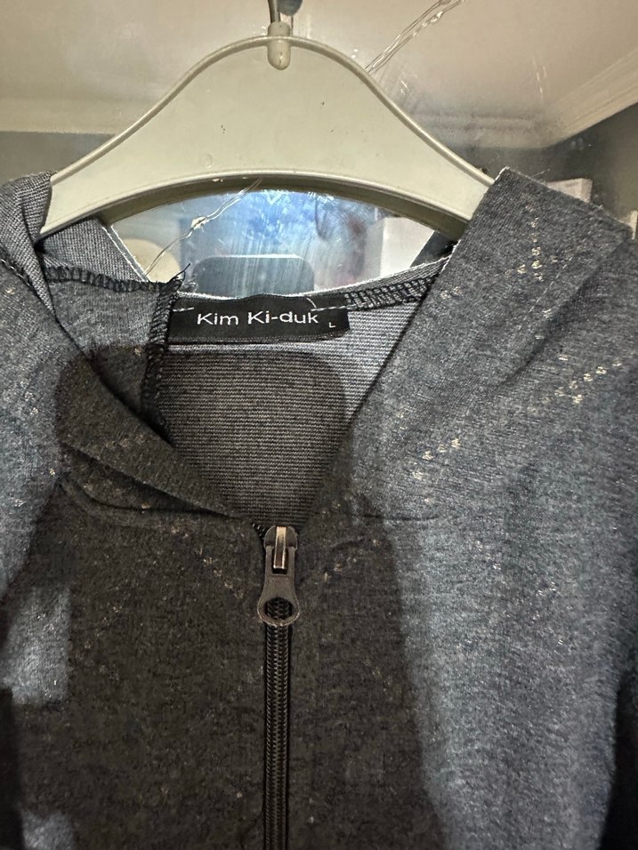 Gri Kapüşonlu Fermuarlı Kadın Ceket - Görsel 2