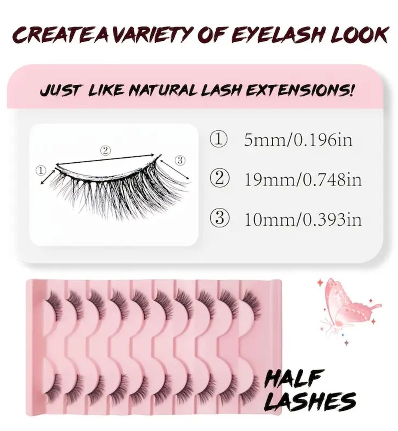 Pembe Takma Kirpik Seti - Görsel 2