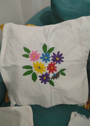 Nakışlı Beyaz Yastık Kılıfı Seti - Görsel 3