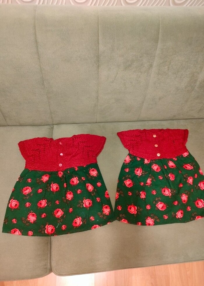 El yapımı iki bebek elbisesi  - Görsel 3