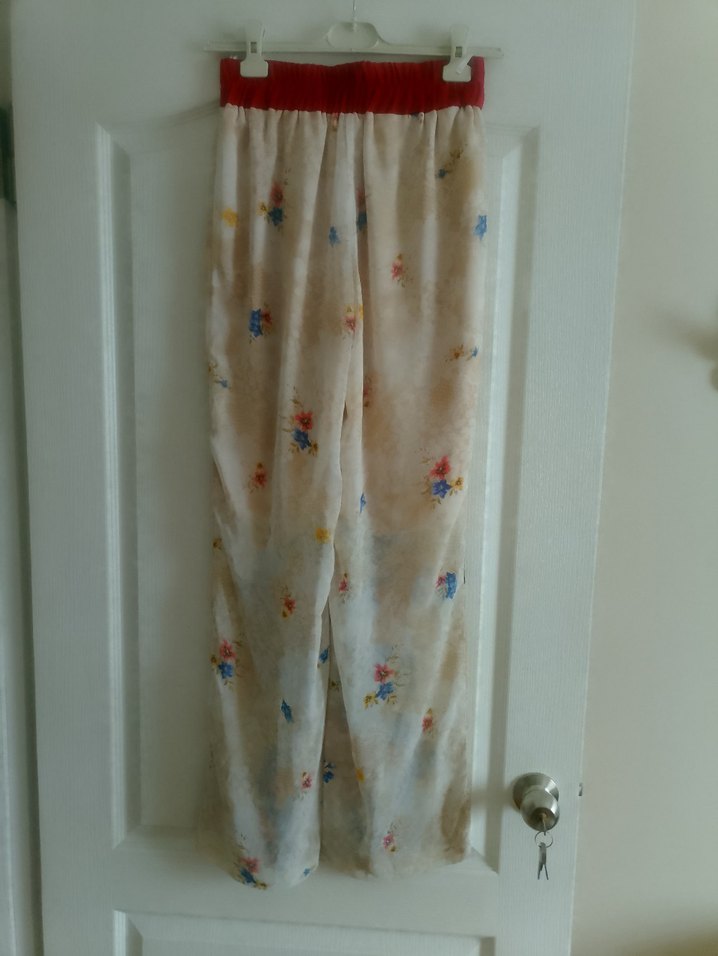 içi astarlı şifon pantolon - Görsel 5