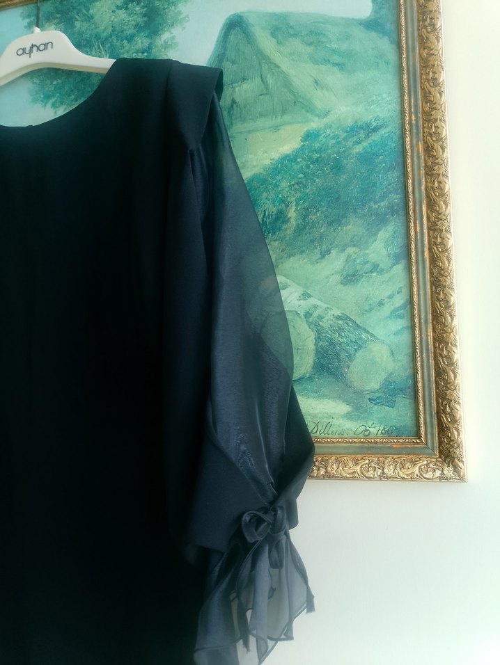 abiye tarzı klasik  elbise - Görsel 4