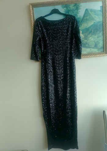 pullu abiye kuyruklu elbise - Görsel 3