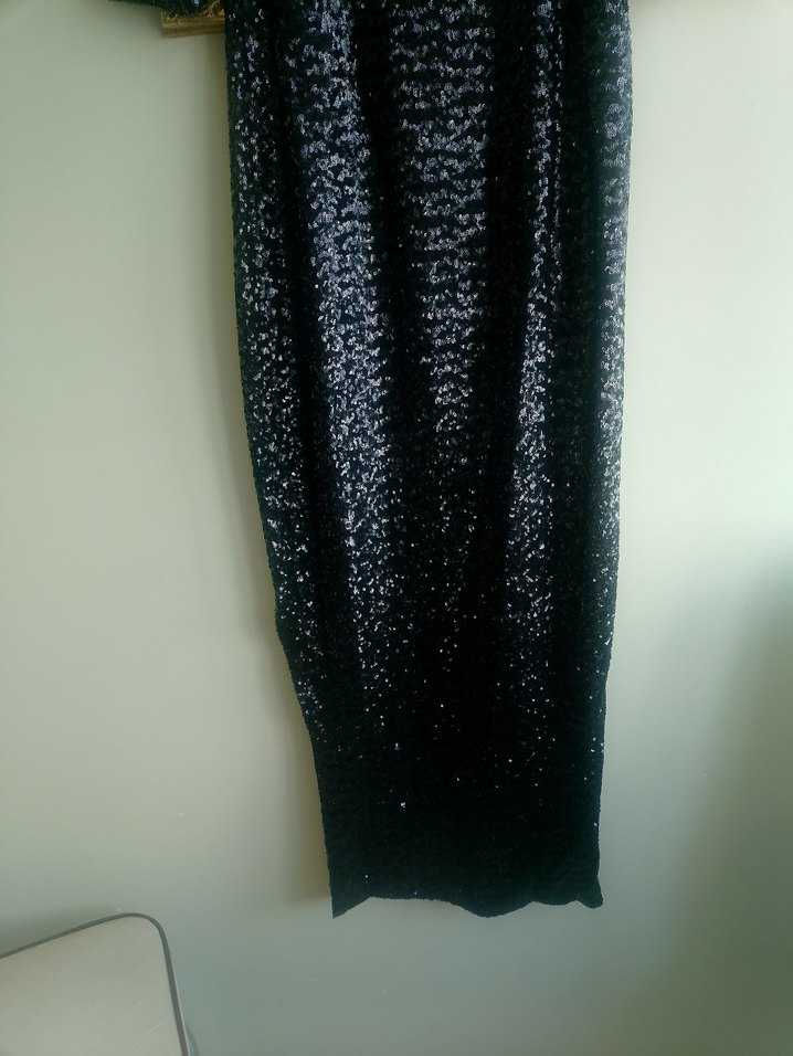 pullu abiye kuyruklu elbise - Görsel 4