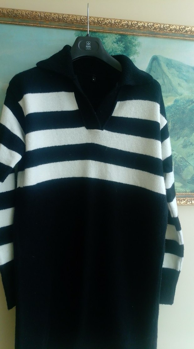 kırçıllı yakalı tunik kazak - Görsel 2