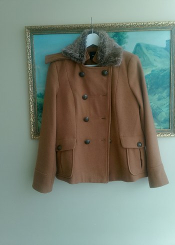 kürk yakalı kıslık ceket - Görsel 2