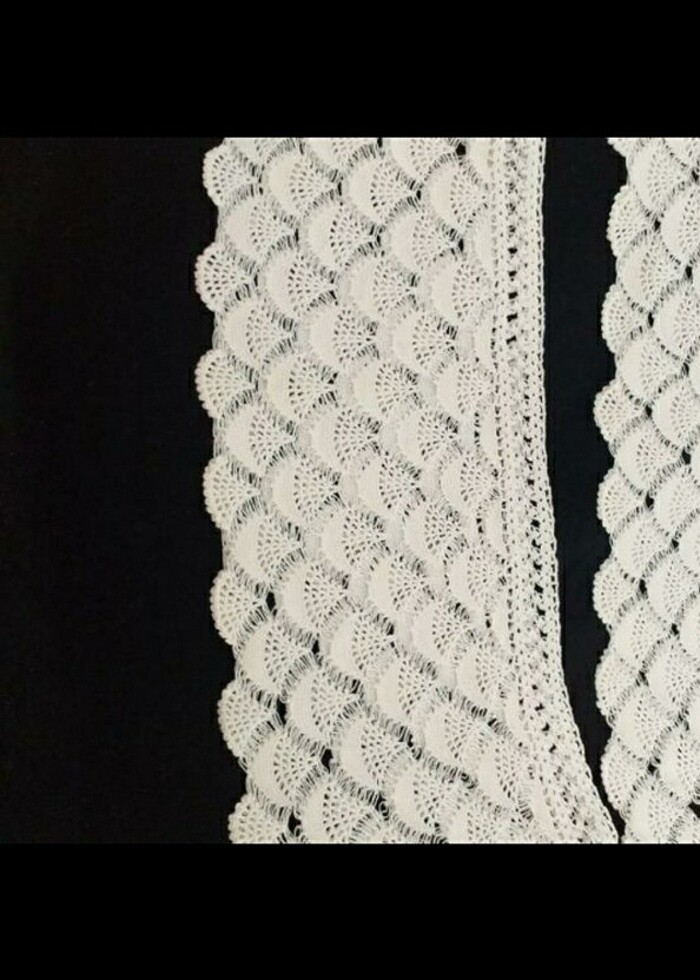 İki adet el işi yastık başı dantel - Görsel 2