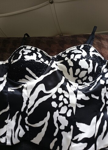 Abiye takım şifon pantolon+ büstiyer - Görsel 5