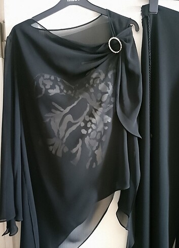 Abiye takım şifon pantolon+ büstiyer - Görsel 7