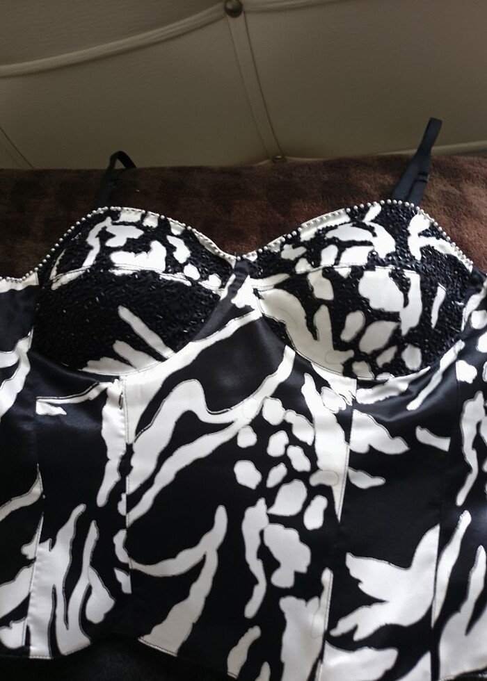 Abiye takım şifon pantolon+ büstiyer - Görsel 5